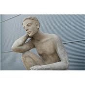 Statue Terre Cuite Homme Klaus - Ocre ou Grise