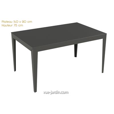 Table de Jardin Aluminium ou Acier Zef 140x90