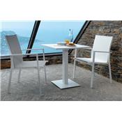 Fauteuil de Jardin Empilable Aluminium Maiorca - Lot de 4