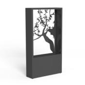 Paravent Extérieur Intérieur avec Jardinière Silhouette Florale