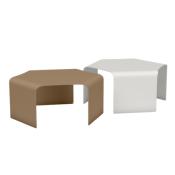 Table Basse Jardin Empilable Aluminium Ponant - Lot de 2