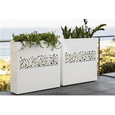 Jardinière Haute Métal Stone - Blanc ou Noir