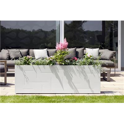 Jardinière Grande Taille Acier Blanc  Extérieur Intérieur Tracks 160