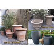 Pot en Terre Cuite Ocre Classique Aula Caspo - 3 tailles