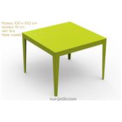 Table de Jardin Carrée Zef 100x100 - Acier ou Aluminium