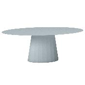 Table de Jardin Design Ovale Ankara 200x100 Alu + Inox