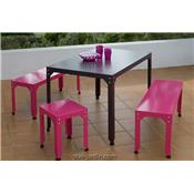 Table de Jardin Acier Galvanisé Hegoa 121x79