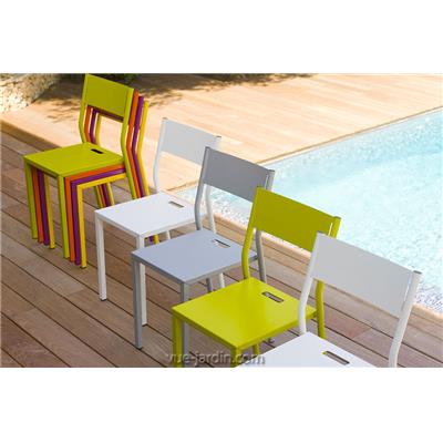 Chaise de Jardin Acier ou Aluminium Take - Lot de 2