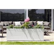 Jardinire Grande Taille Acier Blanc  Extrieur Intrieur Tracks 160