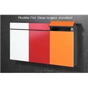 Flat Wide Glass Orange