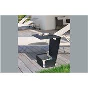 Table Basse de Jardin + Porte Revues Baguio en Aluminium