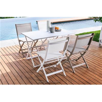 Table Jardin Aluminium Pliante Queen 120x80 - 2 coloris