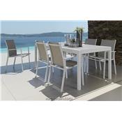 Fauteuil de Jardin Empilable Aluminium Maiorca - Lot de 4