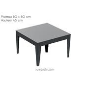 Table Basse Carre Zef 80 Pieds Droits ou Effils