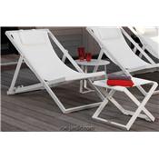 Chaise Longue Jardin Aluminium Touch - 2 Couleurs