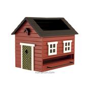 Mangeoire Oiseaux avec Bain Maison Rouge