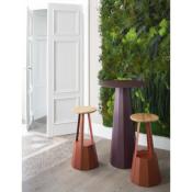 Tabouret Haut de Jardin Ankara Acier + Chêne